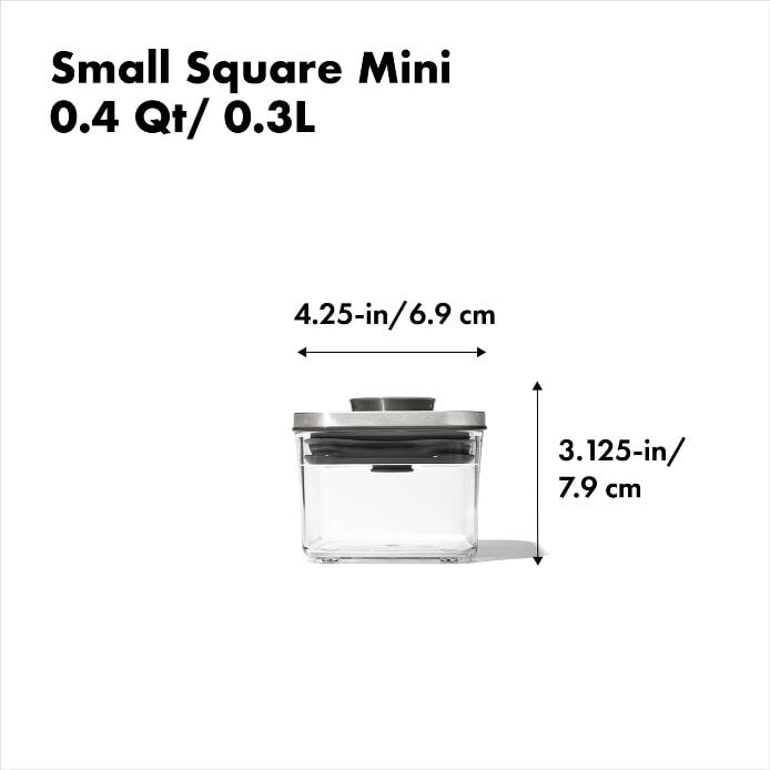 Steel POP Container - Small Square Mini (0.4 Qt) - US 5784