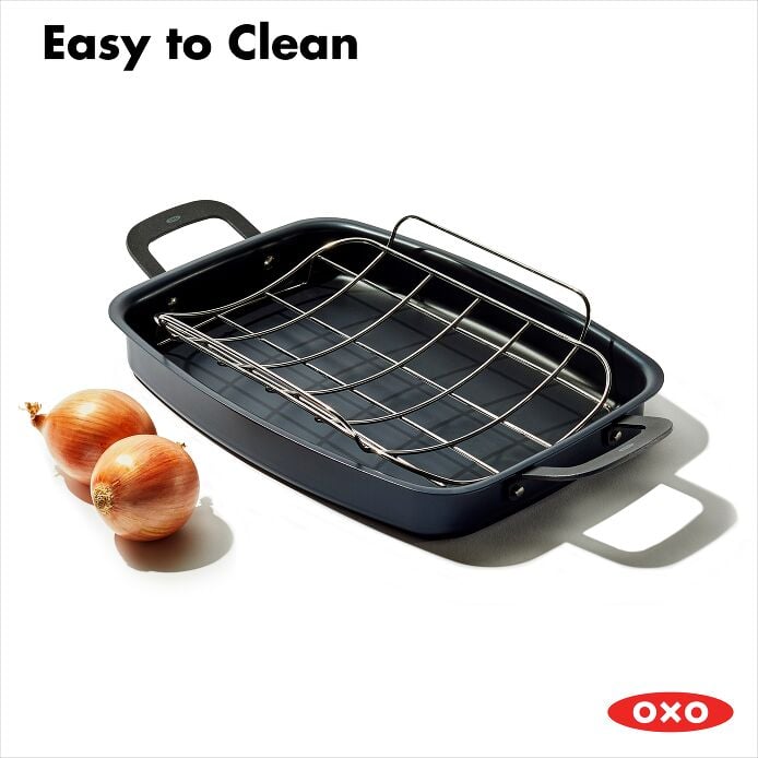 Carbon Steel Obsidian Series Roaster with Rack - US 5511
