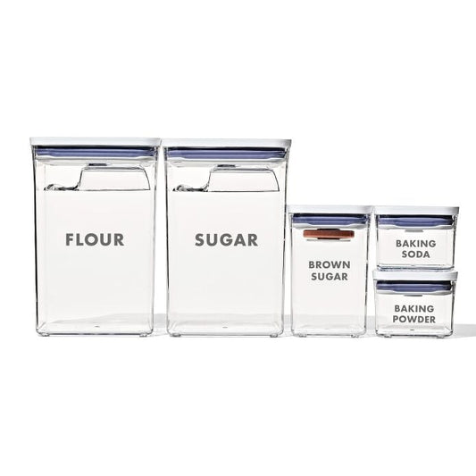 8-Piece Prelabeled Baking POP Container Set - US 8824