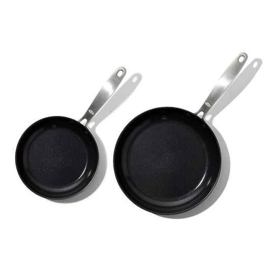 Enhanced Non-Stick 2-Piece Frypan Set — Black - US 8073