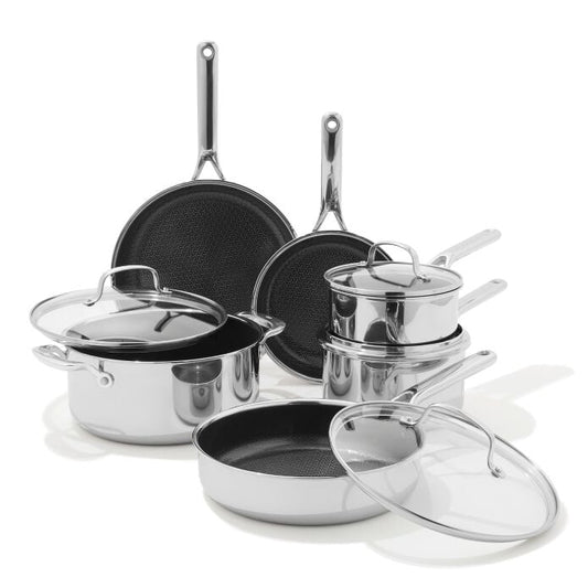 Trident Hybrid Non-Stick Stainless Steel 10-Piece Set - US 3896