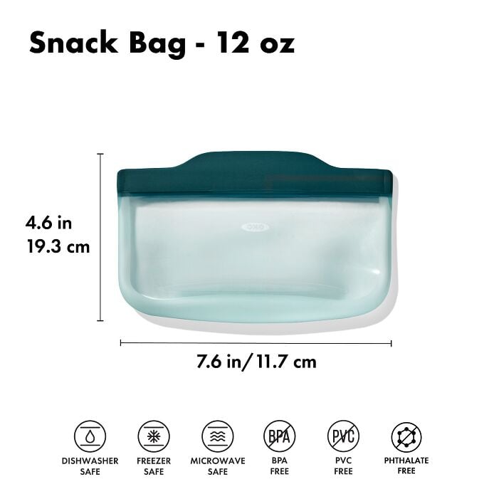 Silicone Reusable Bag - Snack Bag (12 oz) - Lagoon - US 3226