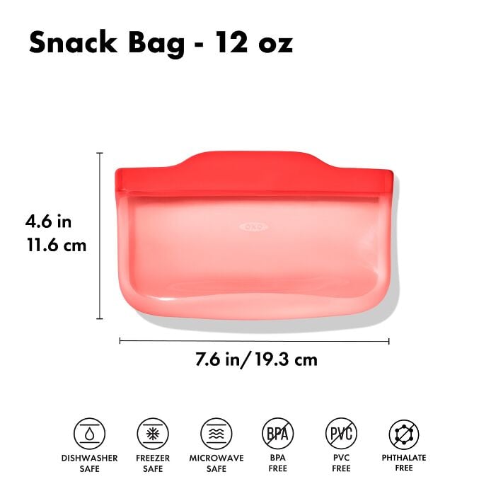 Silicone Reusable Bag - Snack Bag (12 oz) - Watermelon - US 7069