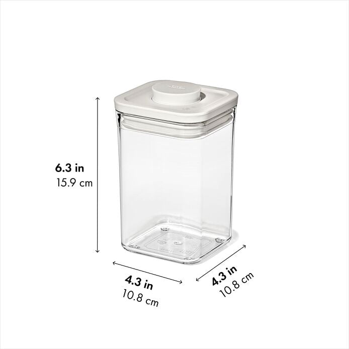 OXO Pet POP Container — Small Square Short — 1.1 Qt/1 L - US 9104