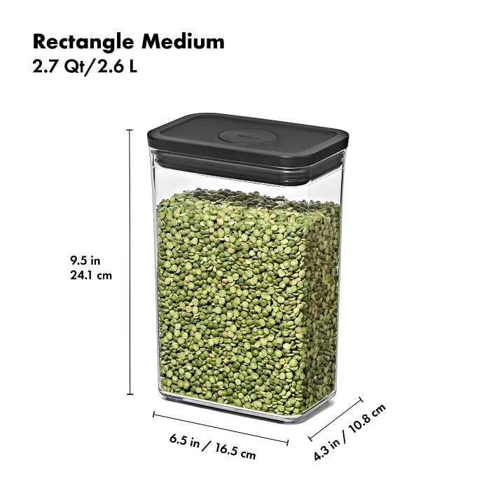 POP Container - Rectangle Medium (2.7 Qt/2.6 L) - Matte Black - US 2551