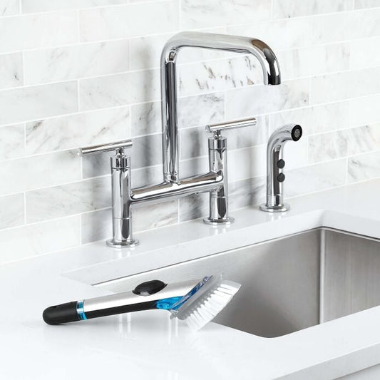 Steel Soap Dispensing Dish Brush - US 3318