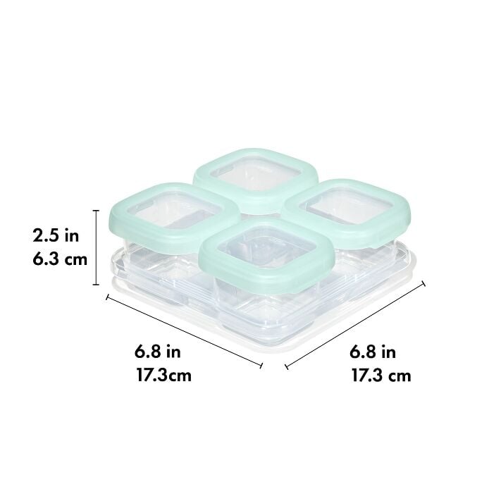 Baby Blocks Food Storage Containers (4 oz) - Opal - US 7673