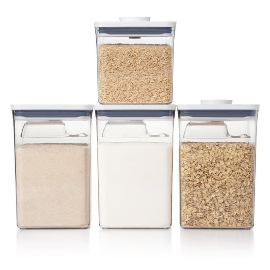 POP Container - Big Square Short (2.8 Qt.) & 6-Piece POP Container Set Bundle - US 3640
