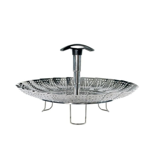 Stainless Steel Steamer with Extendable Handle - US 7956
