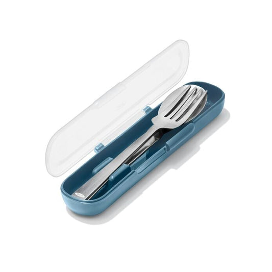 Prep & Go Stainless Steel Utensils With Case - Ocean Blue - US 9266