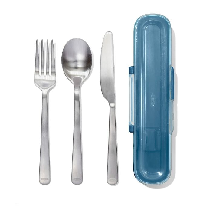 Prep & Go Stainless Steel Utensils With Case - Ocean Blue - US 9266
