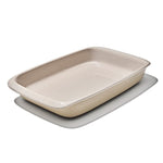 3 Qt Rectangular Stoneware Baking Dish - Biscuit - US 7644