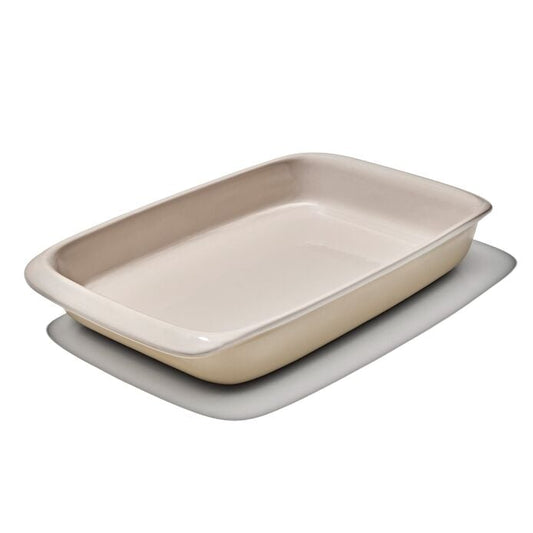 3 Qt Rectangular Stoneware Baking Dish - Biscuit - US 7644