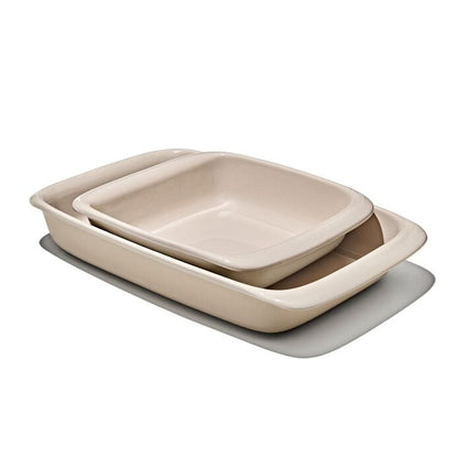 3 Qt Rectangular Stoneware Baking Dish - Biscuit - US 7644