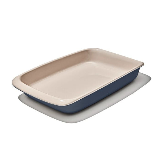 3 Qt Rectangular Stoneware Baking Dish - Storm Blue - US 5936
