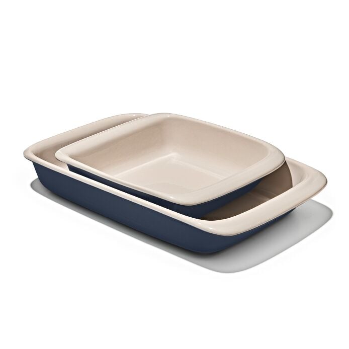 3 Qt Rectangular Stoneware Baking Dish - Storm Blue - US 5936