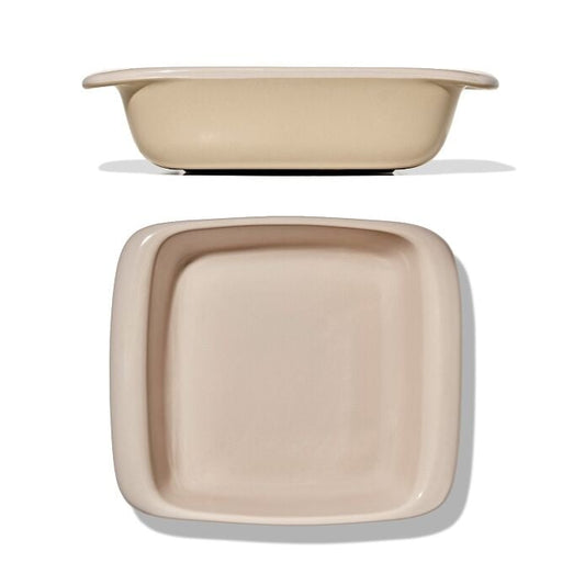 2 Qt Square Stoneware Baking Dish - Biscuit - US 2326