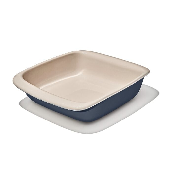 2 Qt Square Stoneware Baking Dish - Storm Blue - US 6466