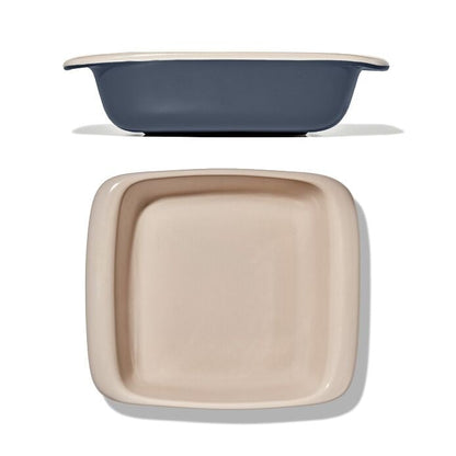 2 Qt Square Stoneware Baking Dish - Storm Blue - US 6466