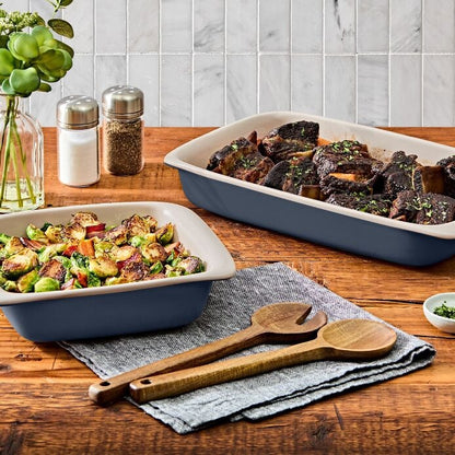 2 Qt Square Stoneware Baking Dish - Storm Blue - US 6466