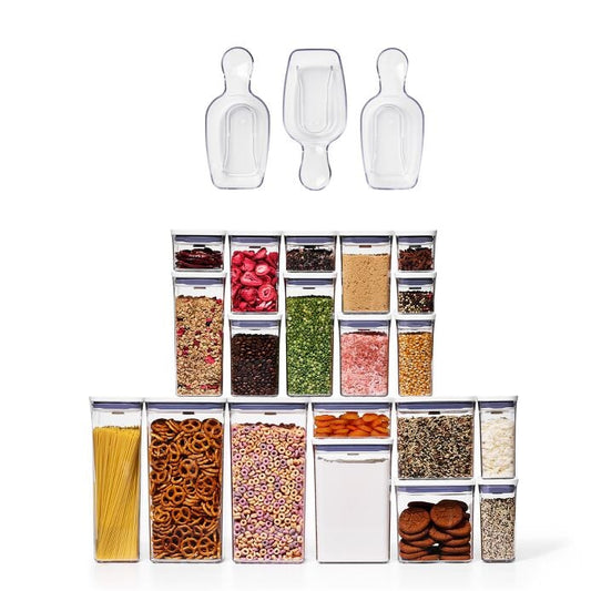 POP 3-Piece Scoop Set & 20-Piece POP Container Set Bundle - US 0771