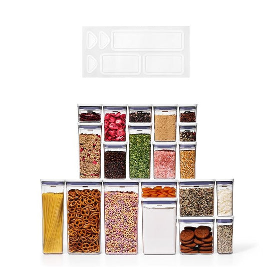 POP Removable Labels & 20-Piece POP Container Set Bundle - US 9261
