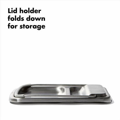 Stainless Steel Spoon Rest with Lid Holder - US 1984