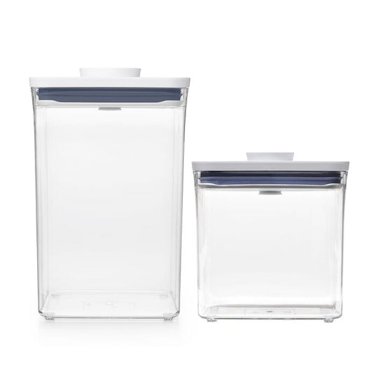 POP Container - Big Square Medium (4.4 Qt.) & POP Container - Rectangle Short (1.7 Qt.) Bundle - US 8431