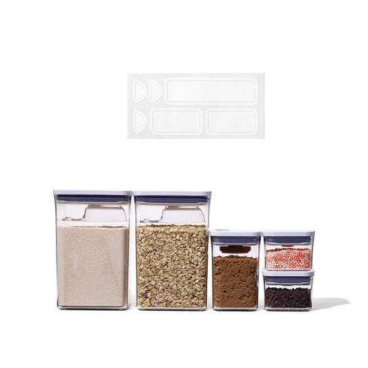 POP Removable Labels & 8-Piece POP Container Baking Set Bundle - US 3827