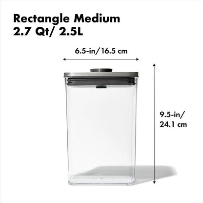 Steel POP Container - Rectangle Medium (2.7 Qt) - US 4018
