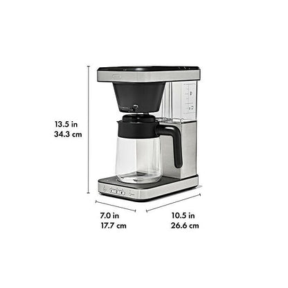 8-Cup Coffee Maker with Podless Single-Serve Function and Glass Carafe - US 1422