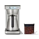 12-Cup Coffee Maker with Podless Single-Serve Function & Steel Coffee POP Container (1.7 Qt) with Scoop Bundle - US 8960