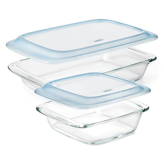 Glass Baking Dish with Lid (2.0 Qt) & Glass Baking Dish with Lid (3.0 Qt) Bundle - US 5510