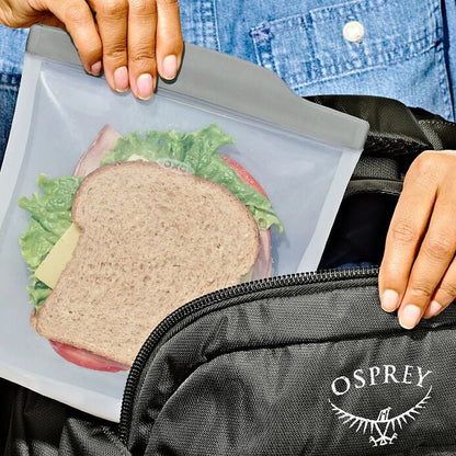Silicone Reusable Bag Sandwich (28 oz) - Fog - US 2925