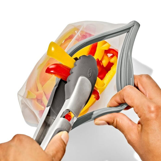 Silicone Reusable Bag Stand-Up Half Gallon (64 oz) - Fog - US 5997