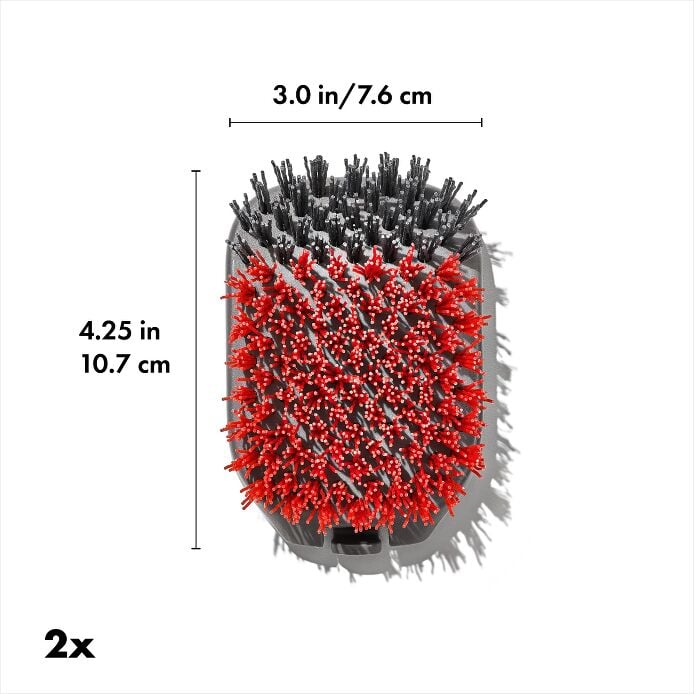 Outdoor Nylon Grill Brush Set of 2 Replacement Heads - US 6024