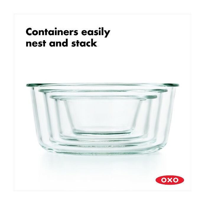 8 Piece Smart Seal Glass Round Container Set - US 9876