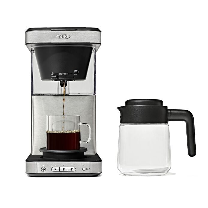 8-Cup Coffee Maker with Podless Single-Serve Function and Glass Carafe - US 1422