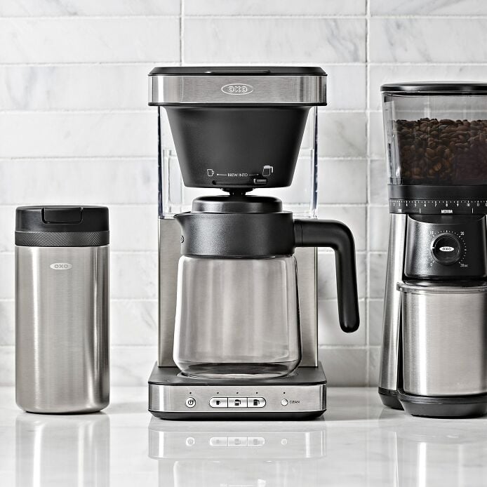 8-Cup Coffee Maker with Podless Single-Serve Function and Glass Carafe - US 1422