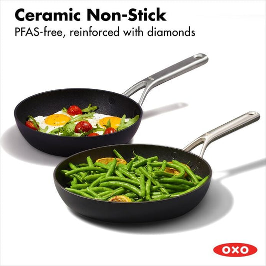 Ceramic Professional Non-Stick 2-Piece Frypan Set, 8-Inch and 10-Inch - US 4222