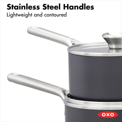 Ceramic Professional Non-Stick 4-Piece Saucepan Set - US 5456