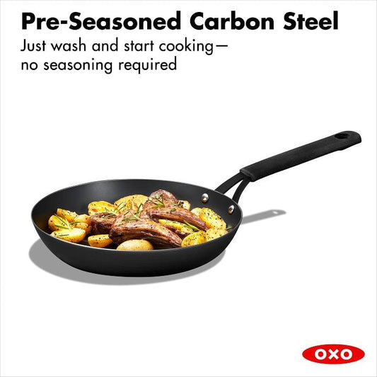 Carbon Steel Obsidian Series 10-Inch Frypan with Silicone Sleeve - US 9151