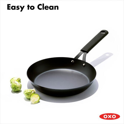 Carbon Steel Obsidian Series 10-Inch Frypan with Silicone Sleeve - US 9151