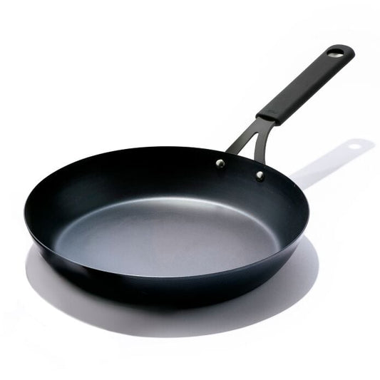 OXO Carbon Steel Obsidian Series 12-Inch Frypan with Silicone Sleeve - US 0798