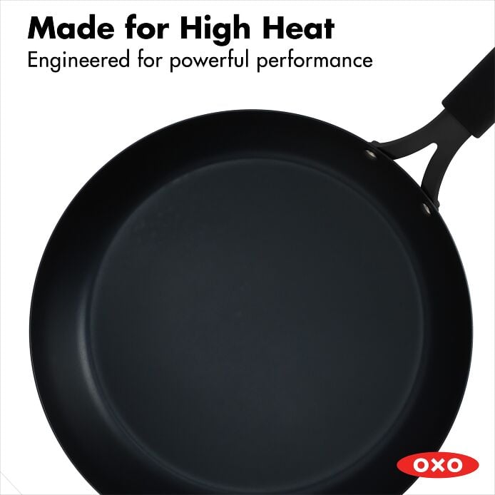 OXO Carbon Steel Obsidian Series 12-Inch Frypan with Silicone Sleeve - US 0798