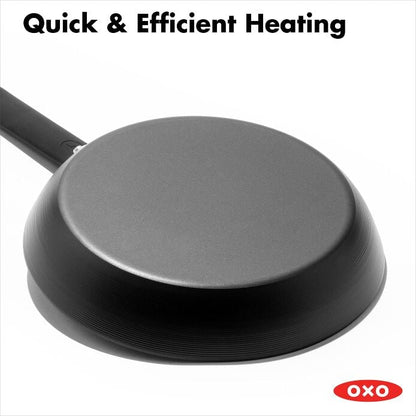 OXO Carbon Steel Obsidian Series 12-Inch Frypan with Silicone Sleeve - US 0798