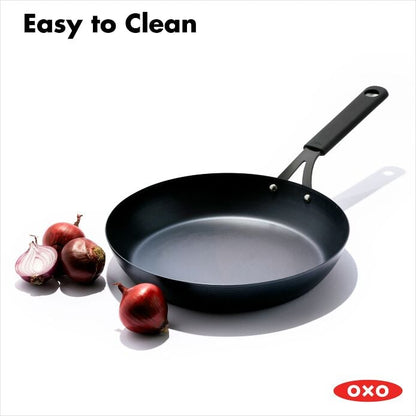 OXO Carbon Steel Obsidian Series 12-Inch Frypan with Silicone Sleeve - US 0798