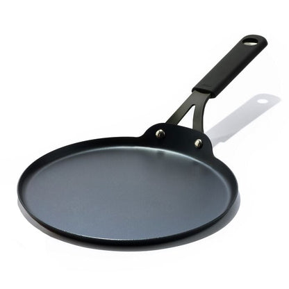 Obsidian Carbon Steel 10-Inch Crêpe Pan with Silicone Sleeve - US 6807