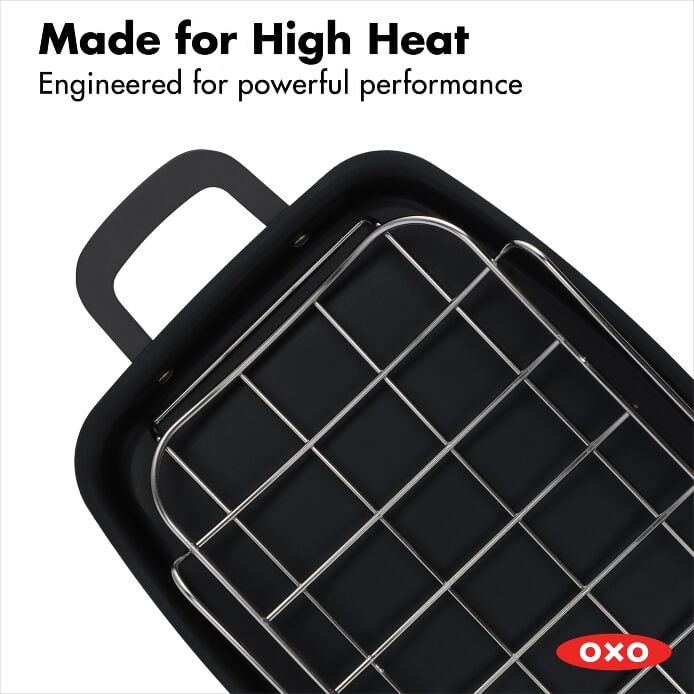 Carbon Steel Obsidian Series Roaster with Rack - US 5511