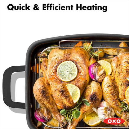 Carbon Steel Obsidian Series Roaster with Rack - US 5511
